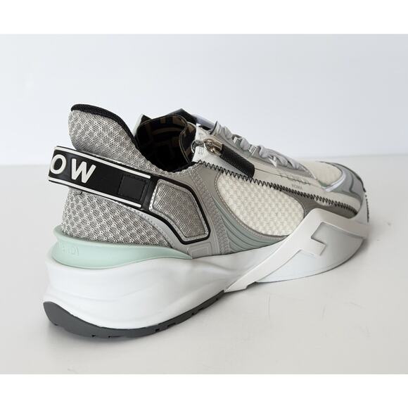 Fendi Flow Sneakers Gray/White/Green 9 US (8 Fendi) 7E1689 NIB $1190 main image 5